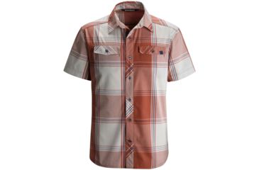 Image of Black Diamond Technician Short Sleeve Shirt - Mens, Rust-Aluminum Plaid, Extra Large, APJ3U1983XLG1