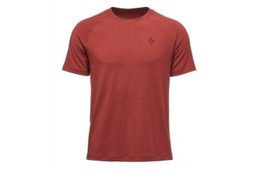 Image of Black Diamond Watchtower Mens Short Sleeve Tee Shirt, Brick, Small, APF4E9605SML1