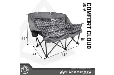 Image of BLACK SIERRA EQUIPMENT Comfort Cloud Sofa , Black, DWCH2-017-BLK-BSE