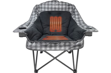 Image of BLACK SIERRA EQUIPMENT Heated Fleece Comfort Cloud , Gray Check, QACH-017CFH-GRY-BSE