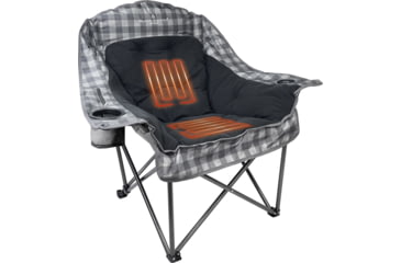 Image of BLACK SIERRA EQUIPMENT Heated Fleece Comfort Cloud , Gray Check, QACH-017CFH-GRY-BSE