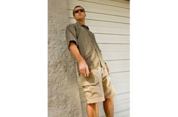 Image of Blackhawk Casual Short Sleeve Shirt, Green Plaid