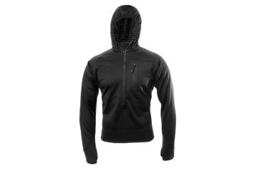 Image of Blackhawk 3/4 Zip Grid Fleece Hoodie - Black XXXL
