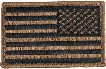 Image of BlackHawk American Flag- Tan/Black- Reversed
