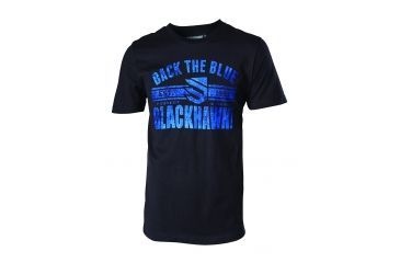 Image of BlackHawk Back The Blue T-Shirt, Black, Small, GT03BKSM
