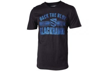 Image of BlackHawk Back The Blue T-Shirt, Black, Medium, GT03BKMD