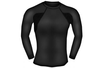 Image of Blackhawk Engineered Fit Mock Neck Shirt, Long Sleeve, Black, Large, 84BS04BK-LG