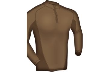 Image of Blackhawk Engineered Fit Shirt-LS 1/4 Zip, Color -  Coyote Tan, Size -  3XLarge, 84BS01CT-3XL