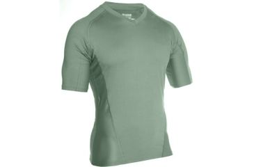 Image of Blackhawk Engineered Fit Shirt, Short Sleeve, Vneck, Foliage Green, Large, 84BS03FG-LG