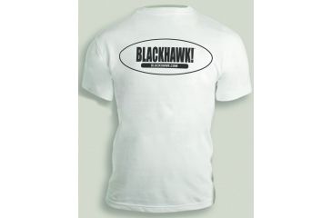 Image of Blackhawk White Oval Logo Shortsleeve T-Shirt Back