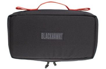 Image of BlackHawk S.T.O.M.P. Medical Pack Accessory Pouch Red Handle - Black 60SAP1BK