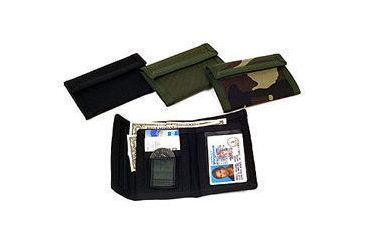 Image of BlackHawk Wallet Black w/ Black Hawk Challenge Coin pouch &amp; one windowed compartment 90BW01BK