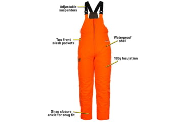 Image of Blocker Drencher Insulated Bib - Men's, Medium, Blaze Orange, 1410827