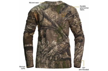 Image of Blocker Outdoors Youth Fused Cotton Long Sleeve Shirt - Men's, Realtree APX Camo, Large, 1409965