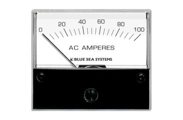 Image of Blue Sea Systems Analog Ammeter AC Std 0-100A w/ Coil, Black BS-8258