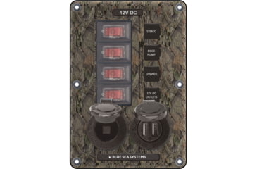 Image of Blue Sea Systems Panel Switch H2O Cb 4Pos Sckt &amp;, 4324-BSS