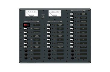 Image of Blue Sea Systems Std DC Wht Togl, 1-100A 23-15A, Ana Mtrs, Black BS-8381
