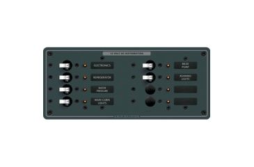 Image of Blue Sea Systems Std DC Wht Togl, 6-15A, 2-Open w/o Meter, Black BS-8385