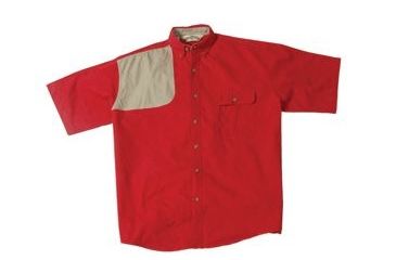 Image of Bob Allen HU126 High Prairie Short Sleeve Hunting Shirt, Red/Tan, Extra Large - 14302