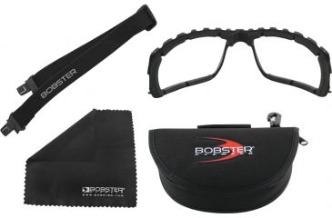 Image of Bobster Ambush Convertible Sunglasses, Black Frame, Amber Lens ANSI Z87, BAMBU101A