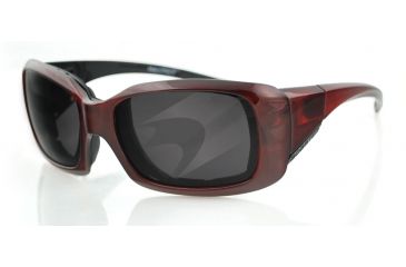 Image of Bobster Ava Convertible Sunglasses, Red Frame, Anti-fog Smoked Lens BAVA301