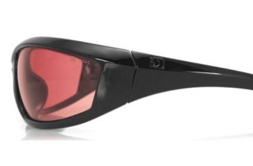 Image of Bobster Charger Sunglass, Blk Frame, Rose Lenses ECHA001R