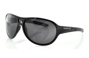 Image of Bobster Criminal Sunglasses, Shiny Black Frame, Smoked Lens ECRI001AR