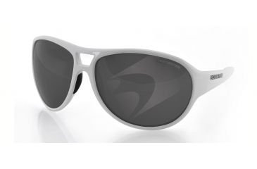 Image of Bobster Criminal Sunglasses, White Frame, Anti-fog Smoked Lenses ECRI002AR