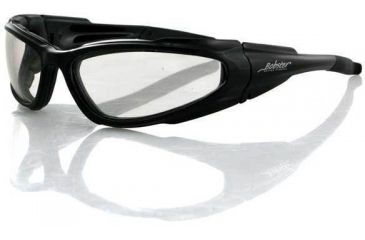 Image of Bobster Low Rider Sunglass, Black Frame, Clear Lenses, ELR001C