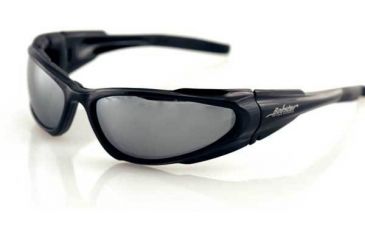 Image of Bobster Low Rider Sunglasses, Black Frame, Reflective Lenses, ELR001R