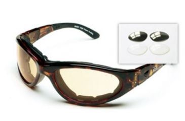 Image of Body Specs BSG Sunglasses, Demi Frame, Brown/Clear/Lt. Rust Lens, BSG-DEMI FRAME BROWN.5