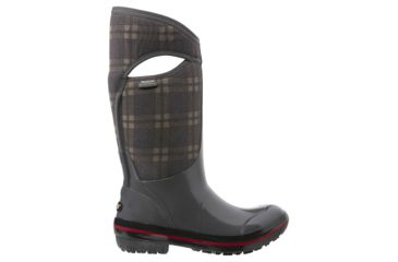 Image of Bogs Plimsoll Plaid Tall Rubber Boot - Womens-Dark Grey-Medium-11 US