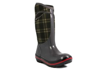 Image of Bogs Womens Plimsoll Plaid Tall Boot,Gray,Size 12 71785-011-12