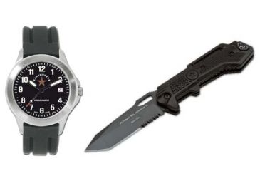 Image of Boker USA Kalashnikov Libertad 2 Waterproof Watch, M Silikon Band &amp; FREE Kalashnikov 10 Tanto Folding Knife 09KAL503-KIT1