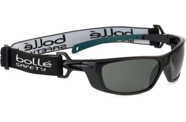 Image of Bolle Baxter Safety Glasses, Black Frame, Polarized Lens, BAXPOLWFS