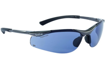 Image of Bolle Contour Safety Glasses, Dark Gunmetal Frame, Smoke Lens, 40045