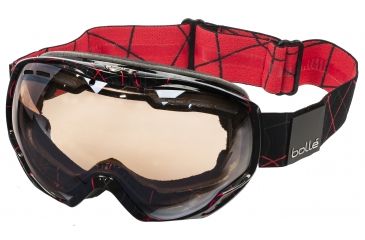 Image of LENGTH=100-#####-Bolle Emperor OTG Ski/Snowboard Goggles,Black Red Frame,Photochromic Modulator Citrus Gun Lens 21400
