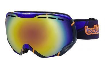 Image of Bolle Emperor Ski/Snowboard Goggles,Blue and Orange Frame,Sunrise Lens 21146