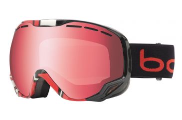 Image of Bolle Emperor Ski/Snowboard Goggles - Black and Red Crackle Frame and Vermillon Gun Lens 20936