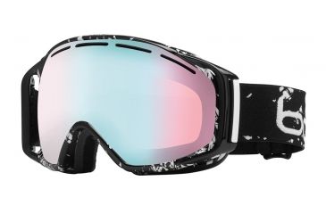 Image of Bolle Gravity Ski/Snowboard Goggles - Black Caligraphy Frame and Modulator Vermillon Blue Photochromic Lens 20921