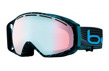 Image of Bolle Gravity Ski/Snowboard Goggles - Grey and Blue Waves Frame and Modulator Vermillon Blue Photochromic Lens 20922