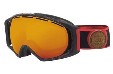 Image of Bolle Gravity Goggles, Black and Red Splatter Frame, Fire Orange Lens, 21458