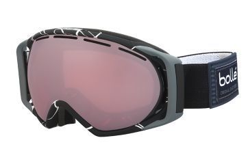 Image of Bolle Gravity Goggles, Black and White Frame, Vermillon Gun Lens, 21459