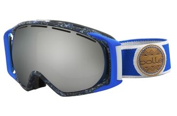 Image of Bolle Gravity Goggles, Blue and Grey Splatter Frame, Black Chrome Lens, 21455