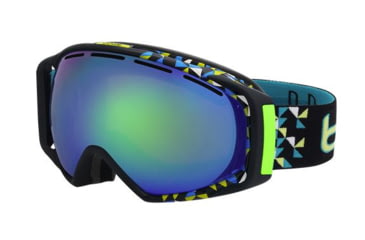 Image of Bolle Gravity Ski/Snowboard Goggles,Black Diagonal Frame,Green Emerald Lens 21154