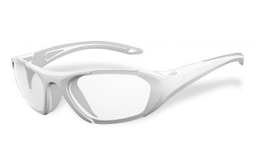 Image of Bolle Kids Baller Sport Protective Eyewear - White and Grey Frame,Clear Anti Fog/Scratch Lens 12006