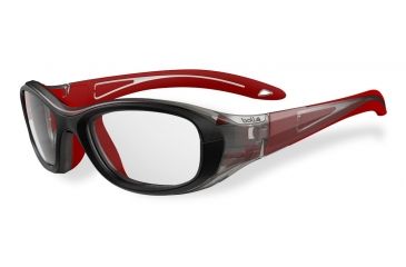 Image of Bolle Kids Coverage Sport Protective Eyewear - Black and Red  Frame,Clear Anti Fog/Scratch Lens 11882