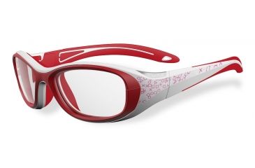 Image of Bolle Kids Crunch Sport Protective Eyewear - White and Pink Frame,Clear Anti Fog/Scratch Lens 12003