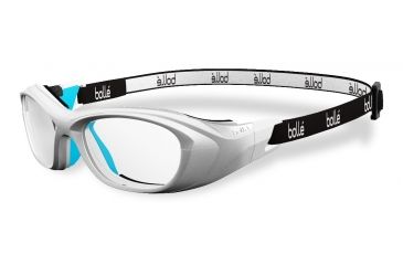 Image of Bolle Kids Dominance Sport Protective Eyewear - White and Pearl  Frame,Clear Anti Fog/Scratch Lens 12000