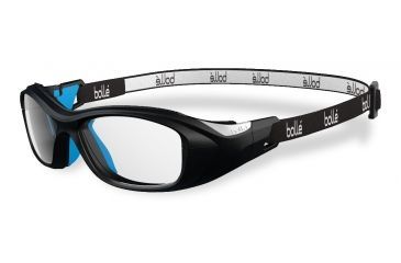Image of Bolle Kids SWAG Sport Protective Eyewear - Black and Electric Blue Frame,Clear Anti Fog/Scratch Lens 11889